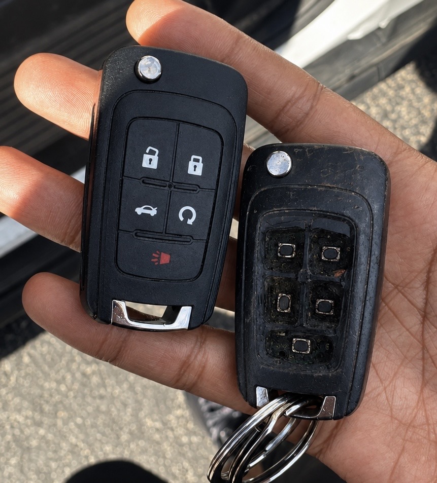 Worn flip key upgraded to a fresh replacement remote