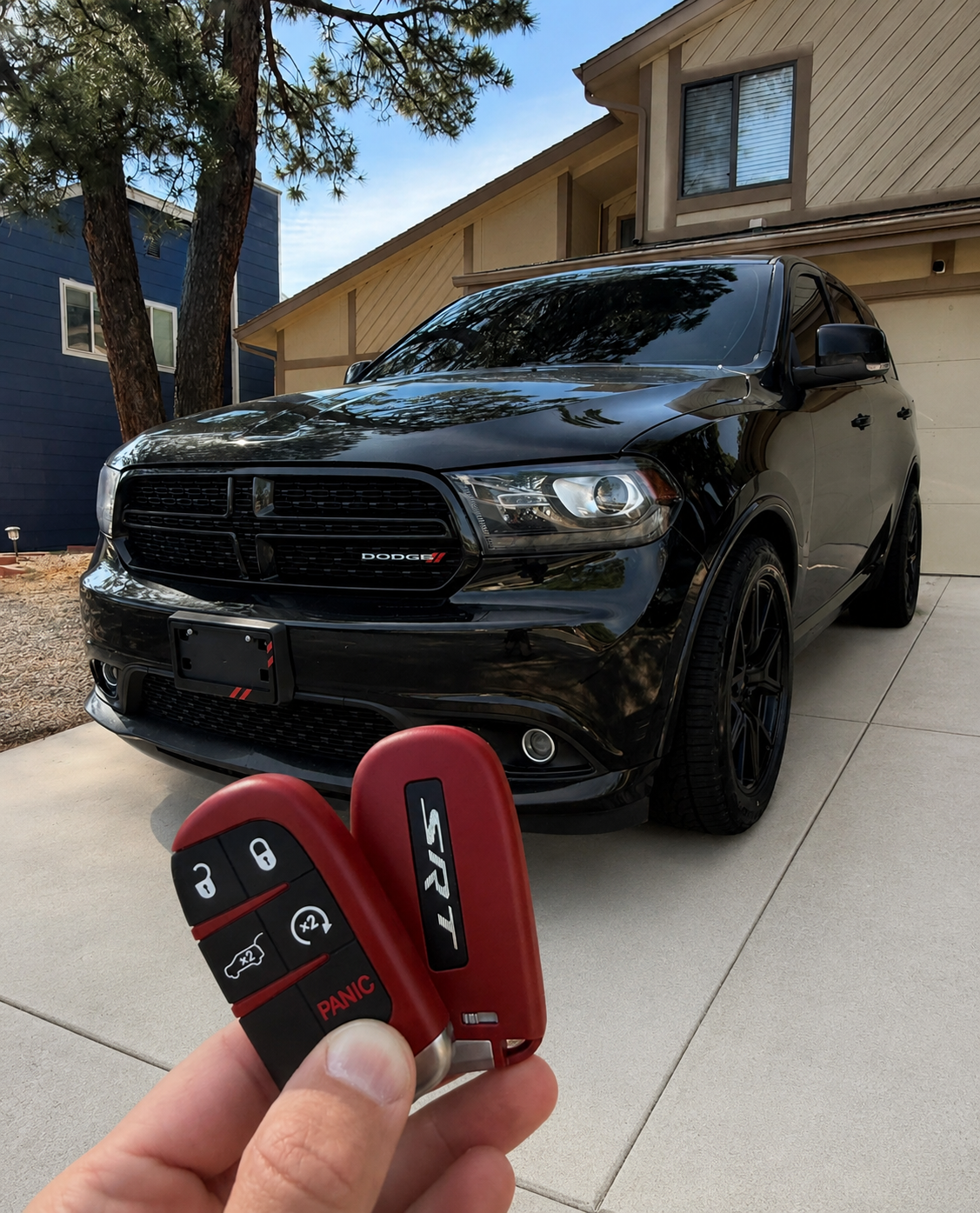 Dodge Durango SRT red proximity key setup
