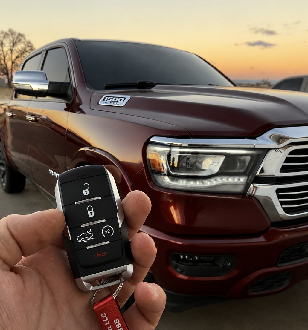 RAM 1500 smart key programming at sunset