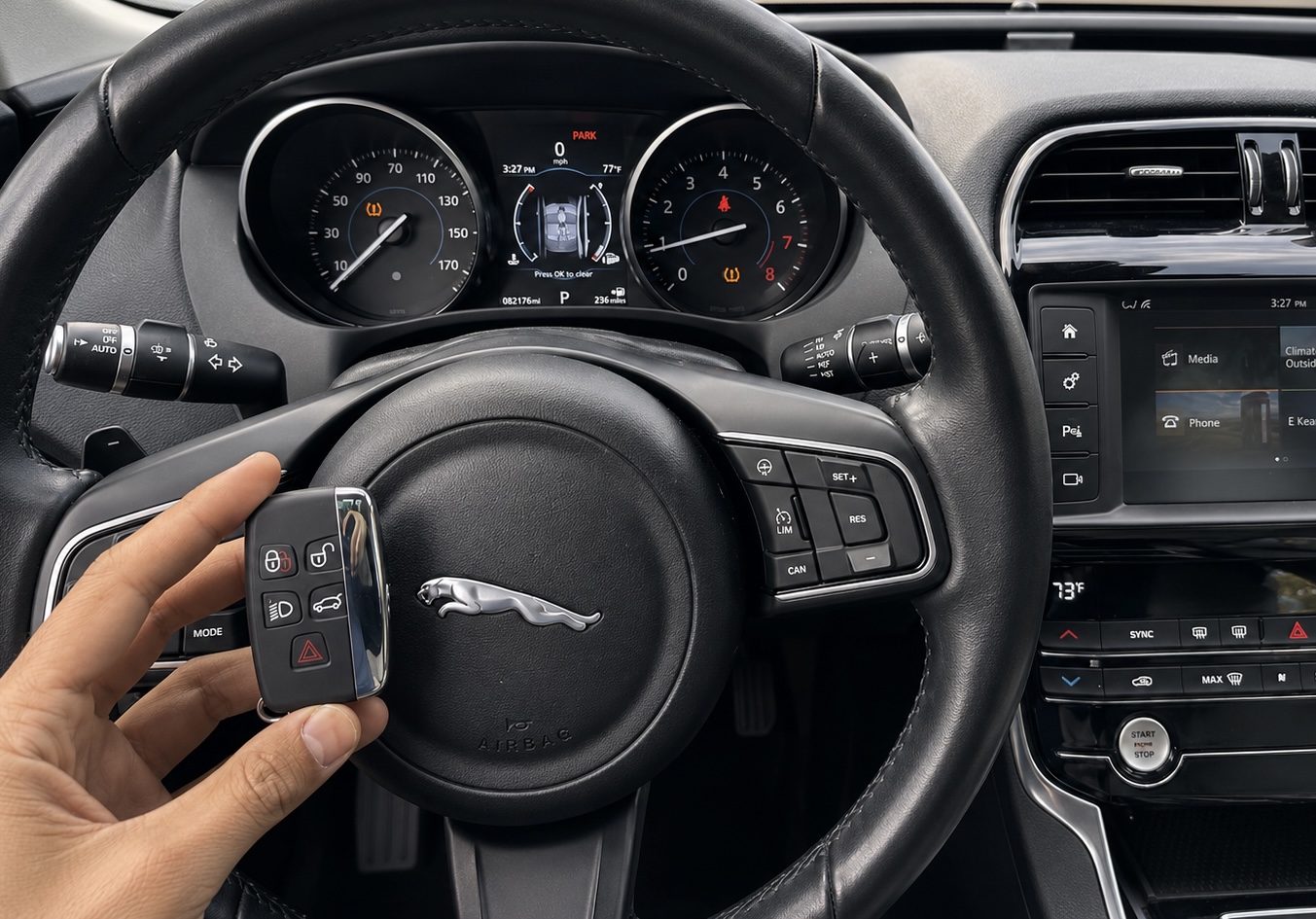 Jaguar XF smart key paired inside the cabin