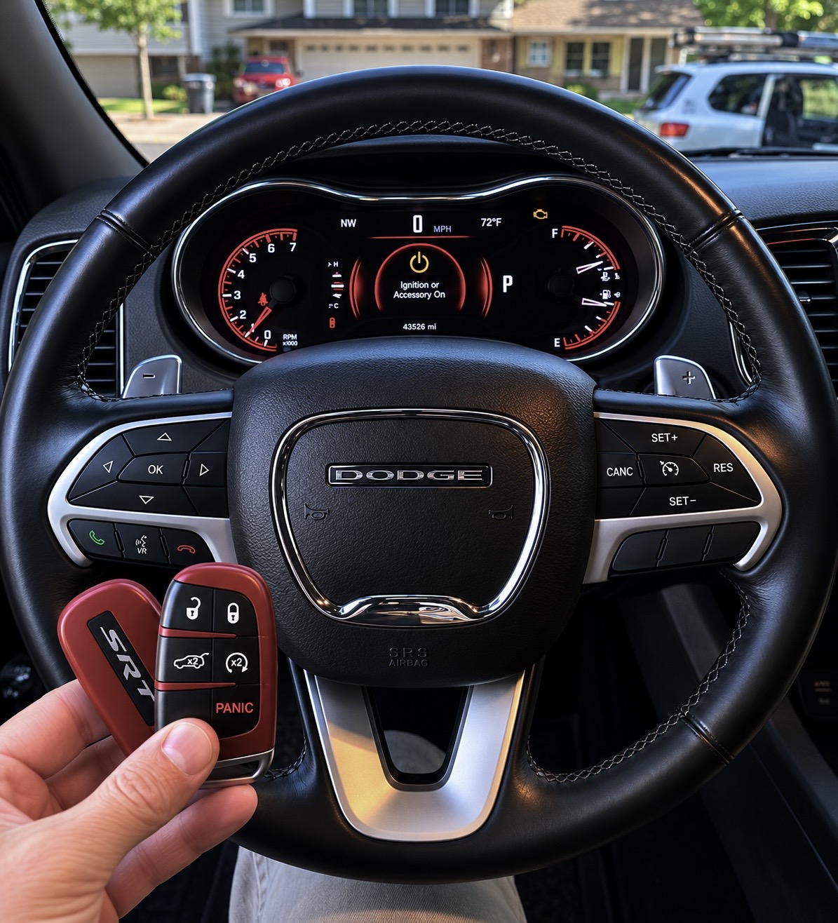 Dodge Durango SRT red proximity key programmed