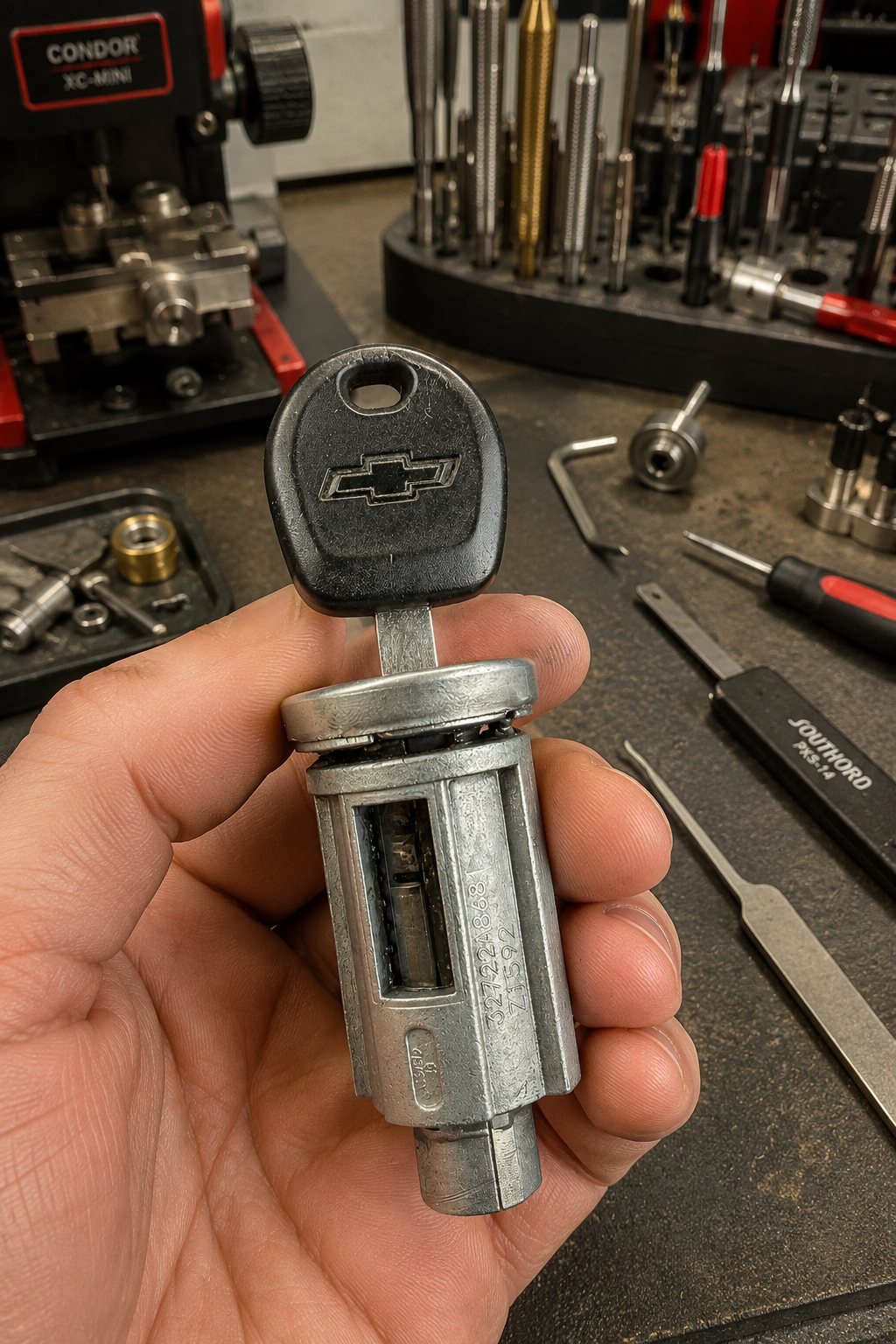 Chevrolet ignition cylinder repair on the bench