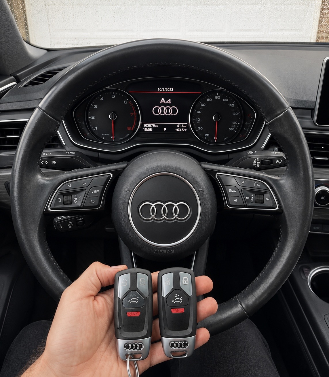 Audi A4 proximity keys programmed inside the cabin