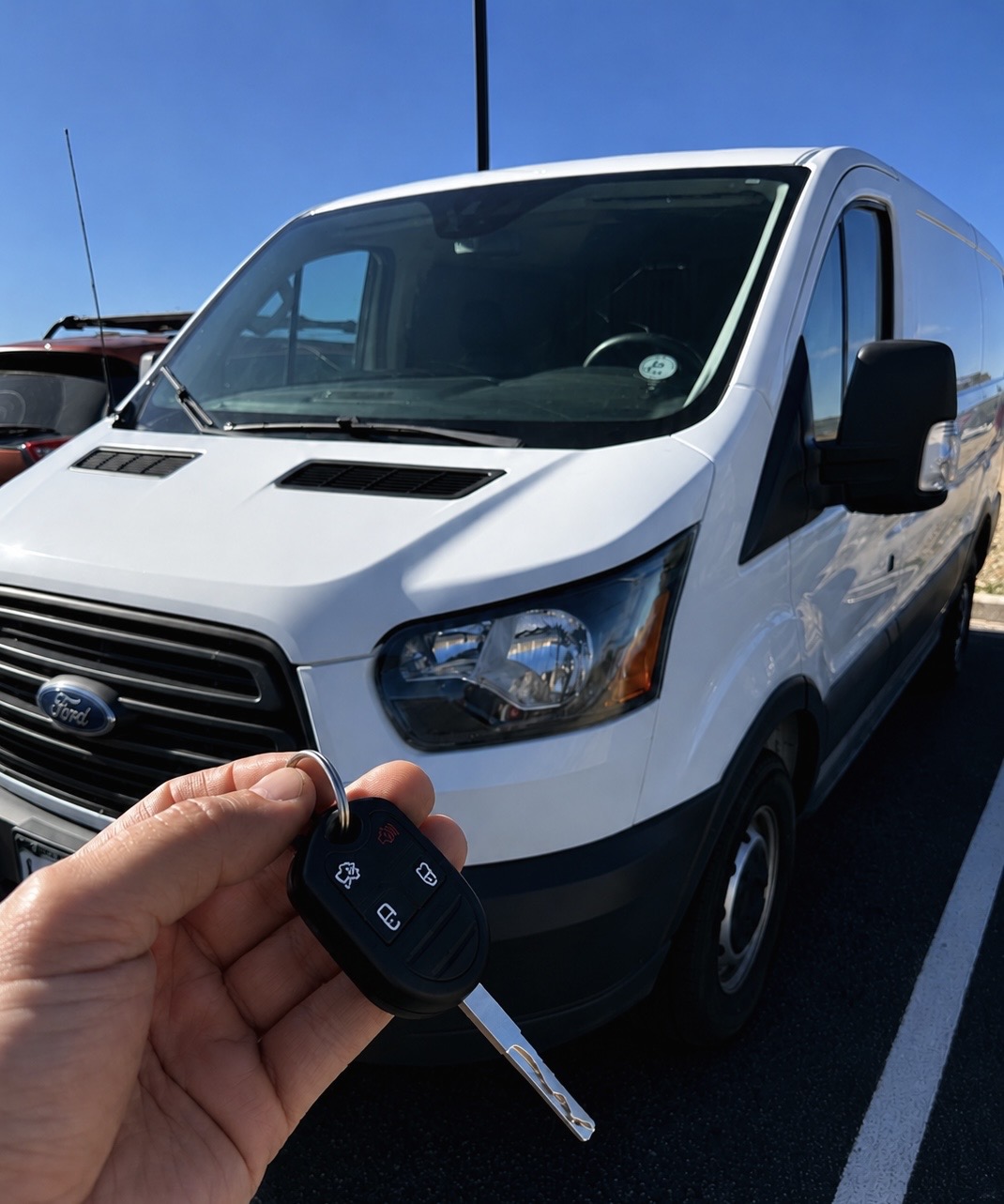 Ford Transit cargo van remote head key cut and coded