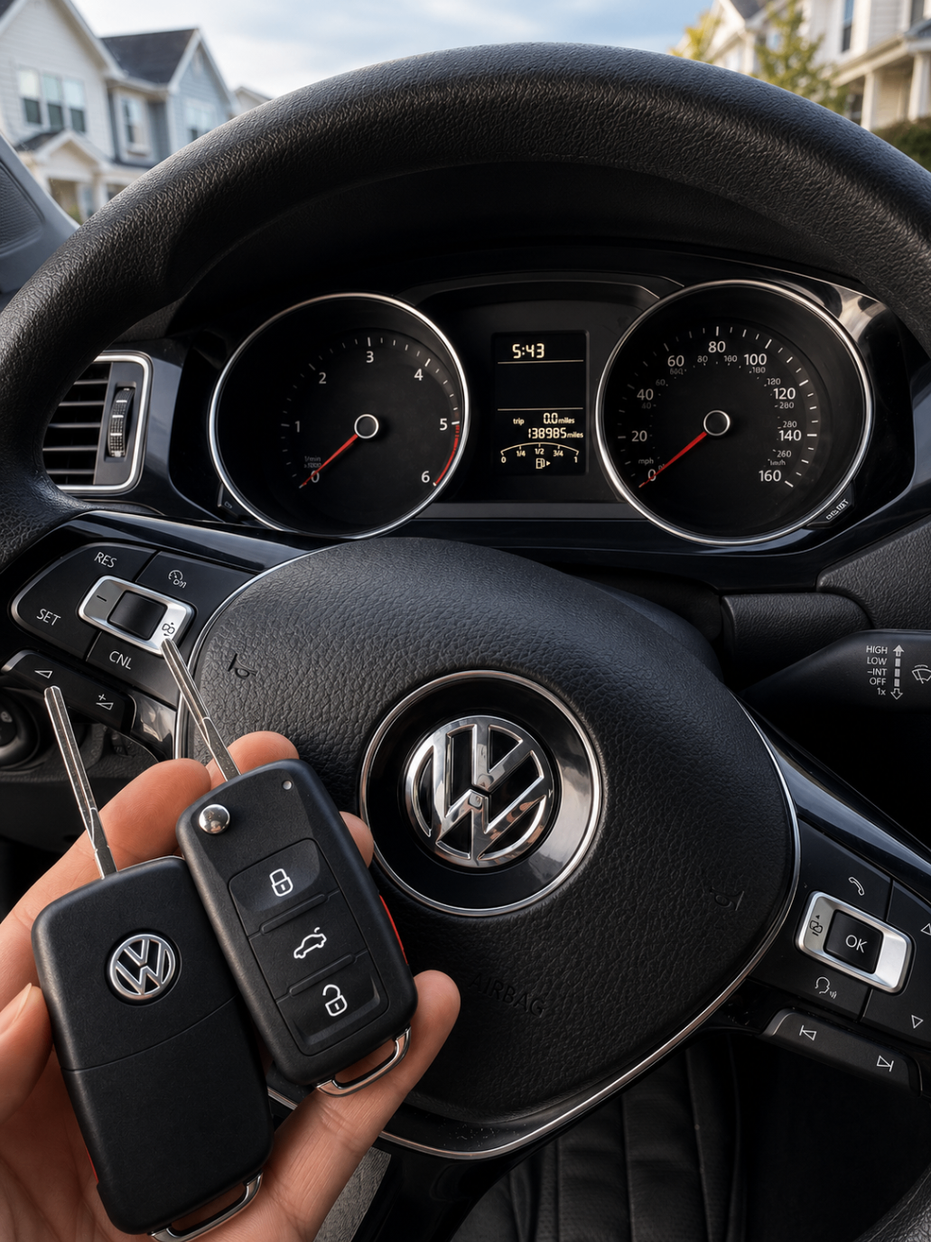 Volkswagen flip key replacement ready for delivery