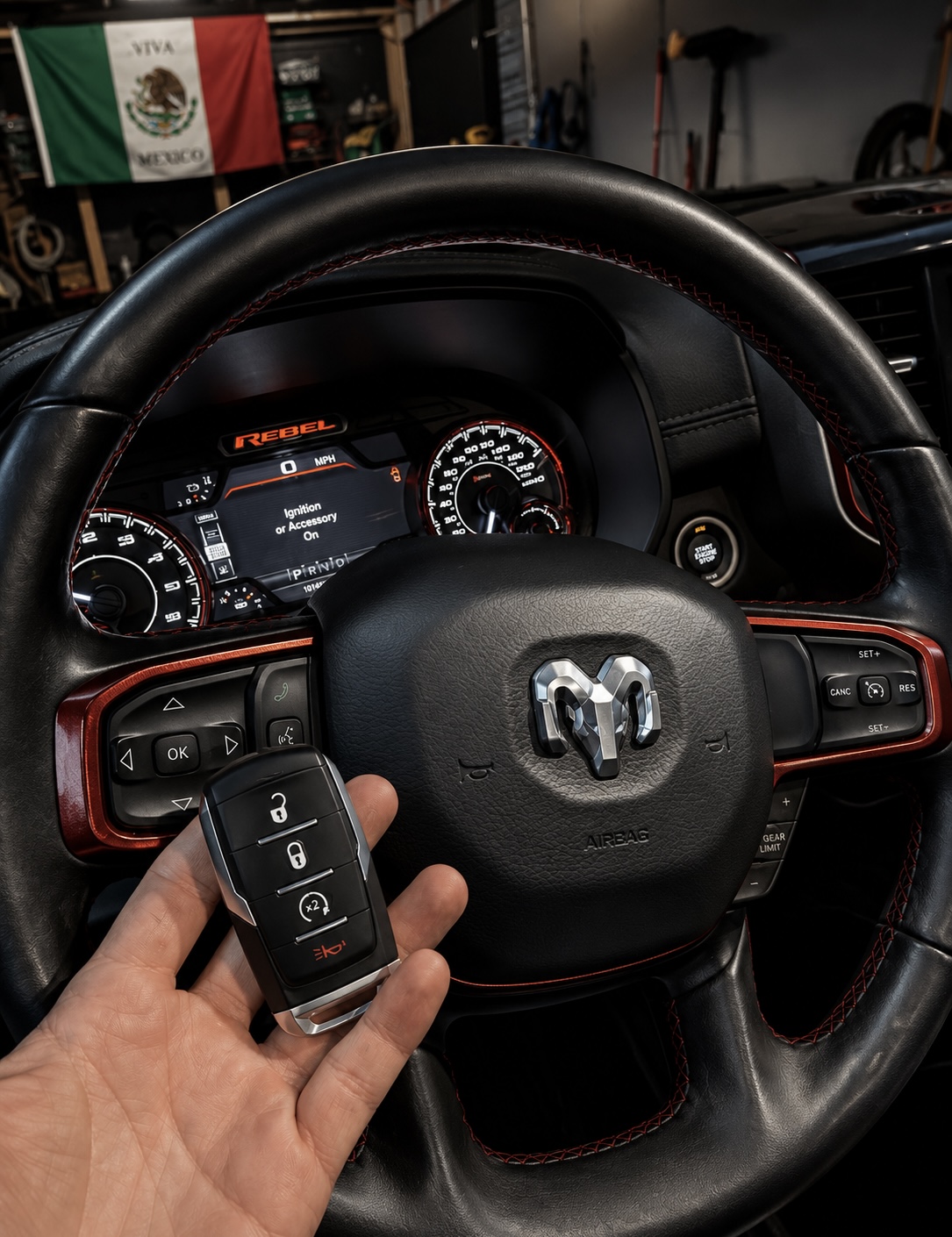 RAM Rebel smart key replacement completed in the workshop